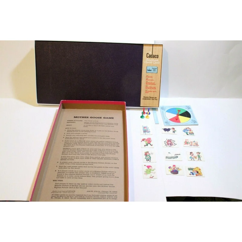 The Mother Goose Game Storybook Classic by Cadaco Complete Vintage 1989